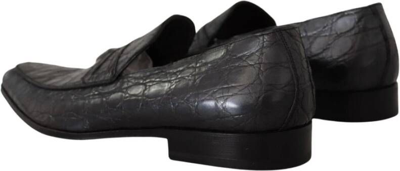 Dolce & Gabbana Loafers van Krokodillenleer Black Heren
