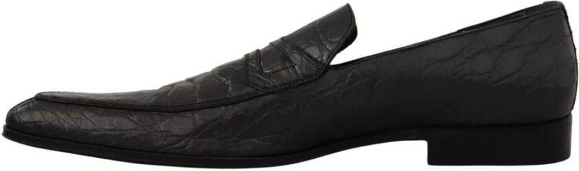 Dolce & Gabbana Loafers van Krokodillenleer Black Heren