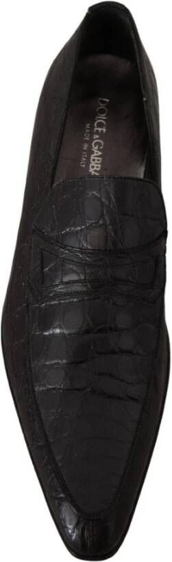 Dolce & Gabbana Loafers van Krokodillenleer Black Heren