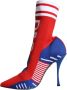 Dolce & Gabbana Logo Detail Enkellaarzen Rood Blauw Multicolor Dames - Thumbnail 5