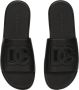 Dolce & Gabbana Gestikte leren slides met uitgesneden details Black Heren - Thumbnail 12
