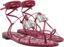 Dolce & Gabbana Logo DG Leren Sandalen Pink Dames - Thumbnail 2