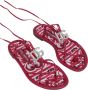 Dolce & Gabbana Logo DG Leren Sandalen Pink Dames - Thumbnail 4