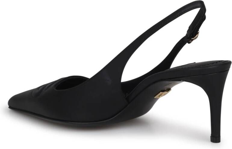 Dolce & Gabbana Logo-Geëmbosseerde Slingback Pumps Black Dames