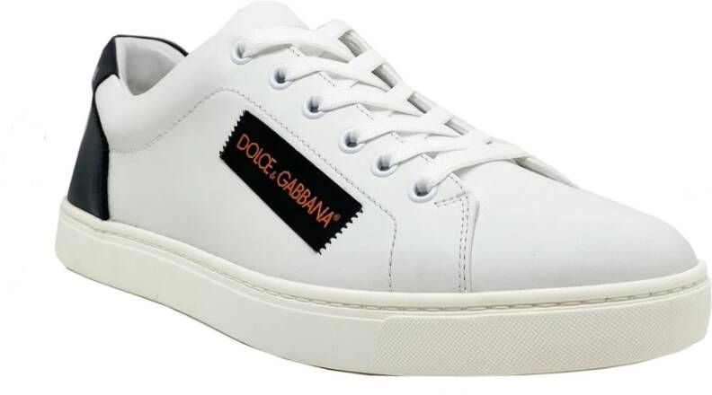 Dolce & Gabbana Logo Leren Sneakers White Dames