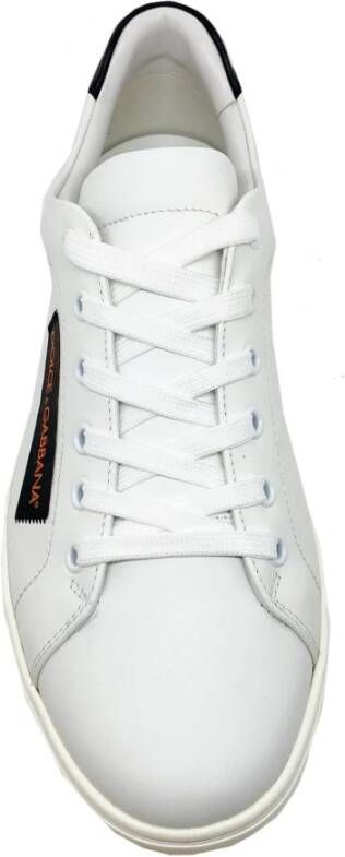 Dolce & Gabbana Logo Leren Sneakers White Dames
