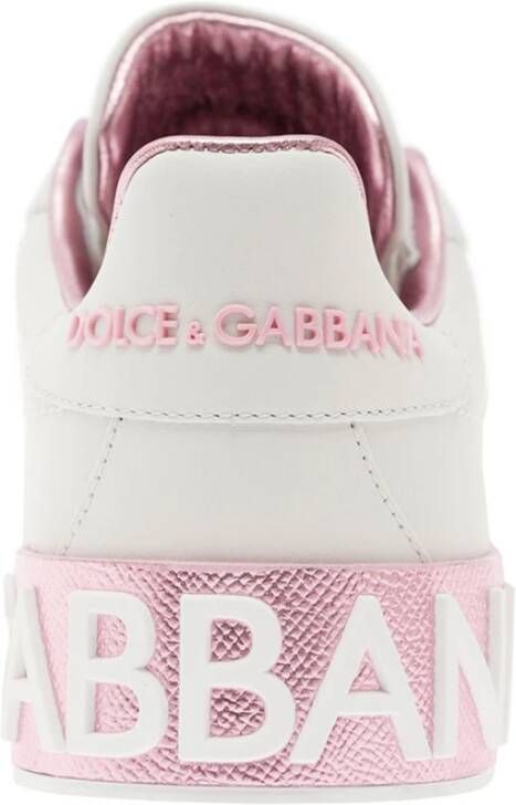 Dolce & Gabbana Portofino Sneaker van kalfsnappaleer White Dames - Foto 5