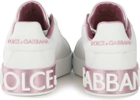 Dolce & Gabbana Portofino Sneaker van kalfsnappaleer White Dames - Foto 6