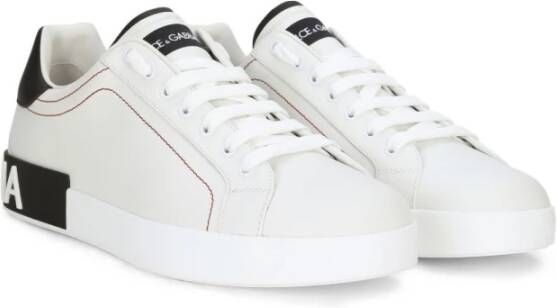 Dolce & Gabbana Logo-Patch Lage Sneakers White Heren