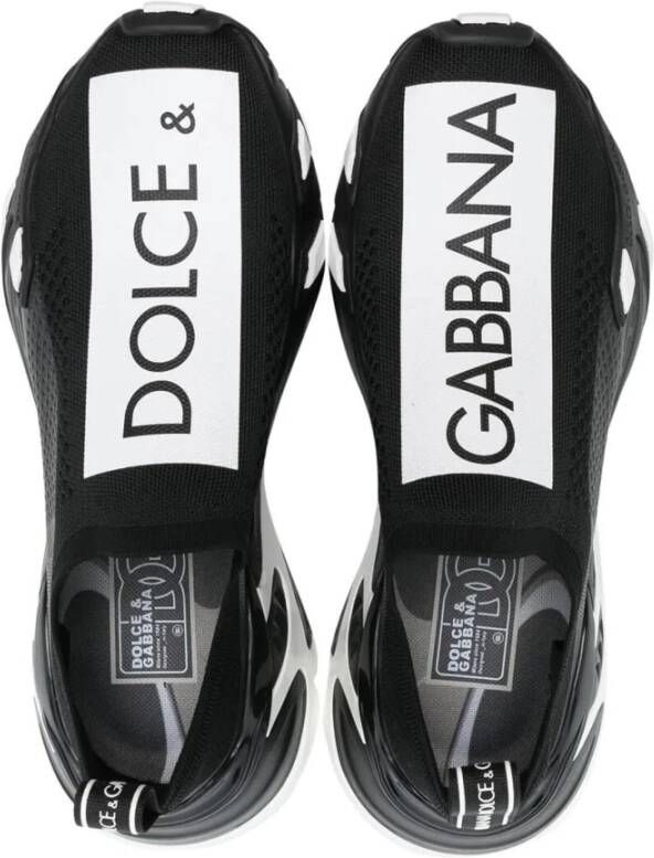 Dolce & Gabbana Logo Sneakers Vrouwen Italië Ronde Neus Black Dames