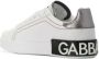 Dolce & Gabbana Witte Portofino Sneakers met Contrasterend Detail Witte lage sneakers met zilveren gelamineerde hiel White Dames - Thumbnail 5