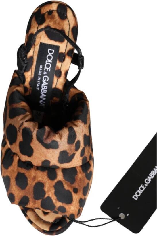 Dolce & Gabbana Luipaard Keira Slingback Sandalen Schoenen
