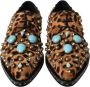 Dolce & Gabbana Luipaard Kristal Jurk Broque Schoenen Brown Dames - Thumbnail 2