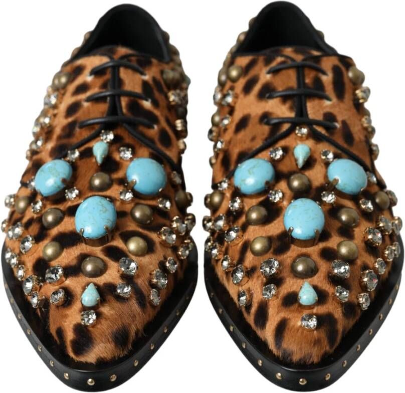 Dolce & Gabbana Luipaard Kristal Jurk Schoenen Multicolor Dames