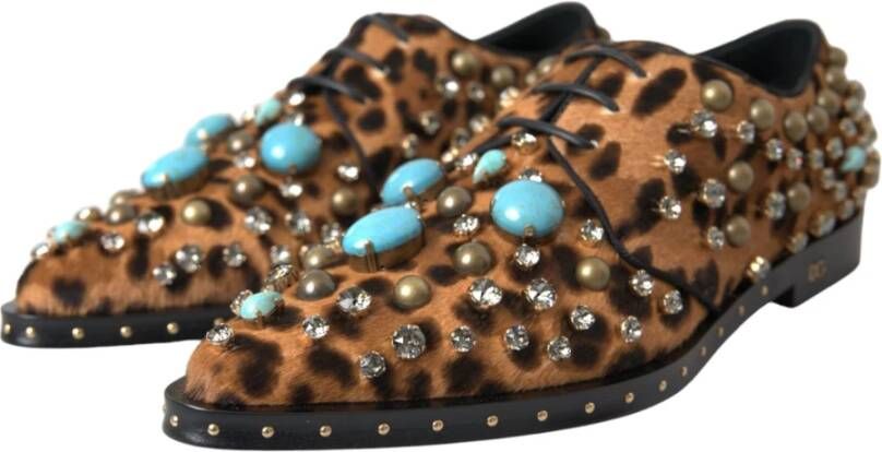 Dolce & Gabbana Luipaard Kristal Jurk Schoenen Multicolor Dames