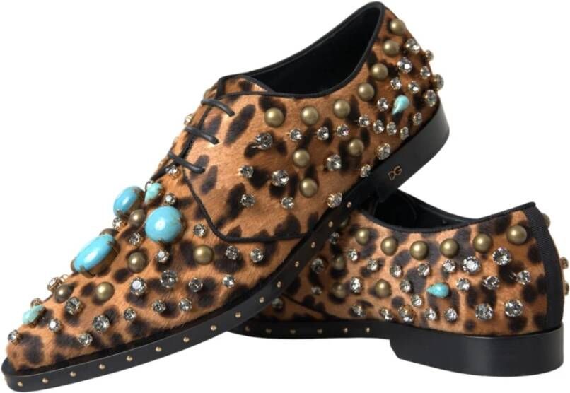 Dolce & Gabbana Luipaard Kristal Jurk Schoenen Multicolor Dames