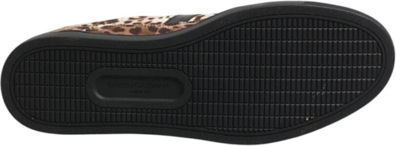 Dolce & Gabbana Luipaard Logo Print Katoenen Sneakers Schoenen