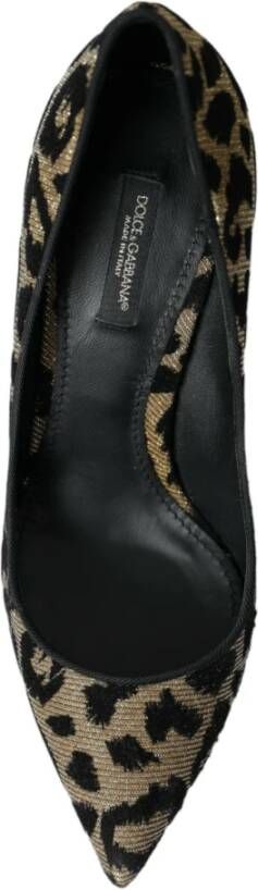 Dolce & Gabbana Luipaard Lurex Hakken Pumps Schoenen Black Dames