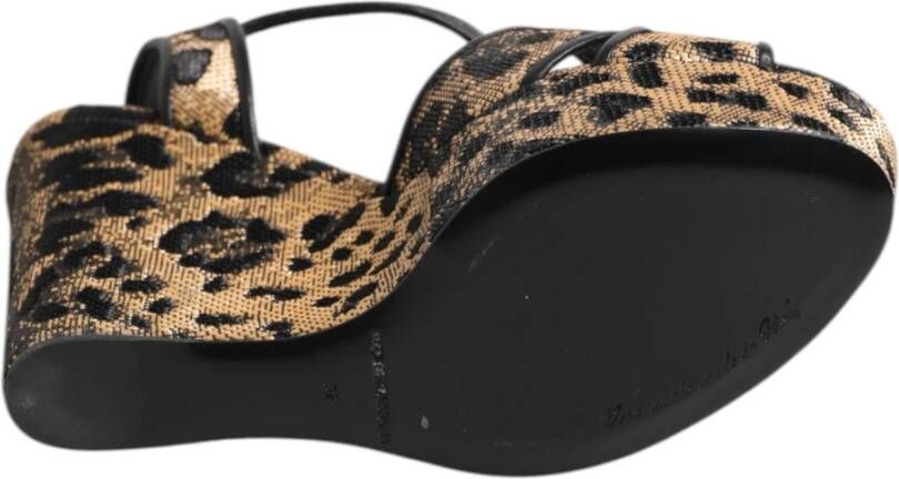 Dolce & Gabbana Luipaard Wig Enkelband Sandalen
