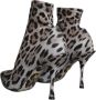 Dolce & Gabbana Luipaardpatroon Enkellaarzen Leren Zool - Thumbnail 2