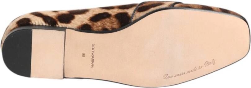 Dolce & Gabbana Luipaardprint Kristal Loafers Platte Schoenen