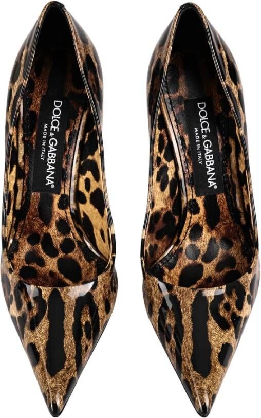 Dolce & Gabbana Luipaardprint Leren Decolletes Brown Dames