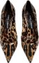 Dolce & Gabbana Animalier Bruine Kalfsleren Pumps met Hak Brown Dames - Thumbnail 11
