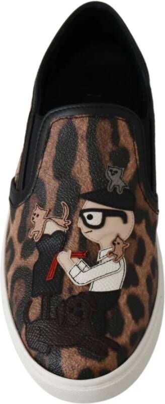 Dolce & Gabbana Luipaardprint Loafers voor Elegant Comfort Multicolor Dames