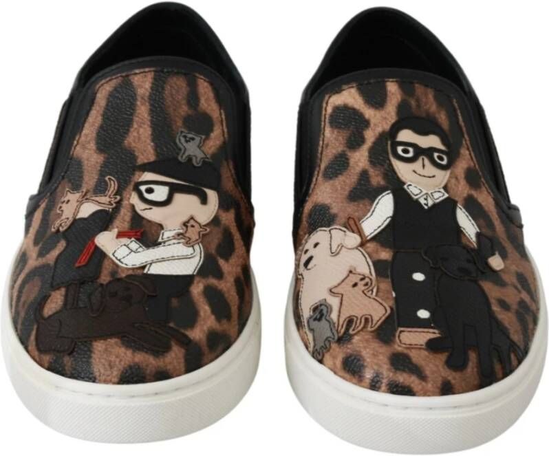 Dolce & Gabbana Luipaardprint Loafers voor Elegant Comfort Multicolor Dames