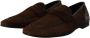 Dolce & Gabbana Shoes Dress Loafers Brown Leather Slip Shoes - Thumbnail 10