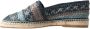 Dolce & Gabbana Blauw Grijs Leren Buffalo Espadrille Schoenen Multicolor - Thumbnail 2