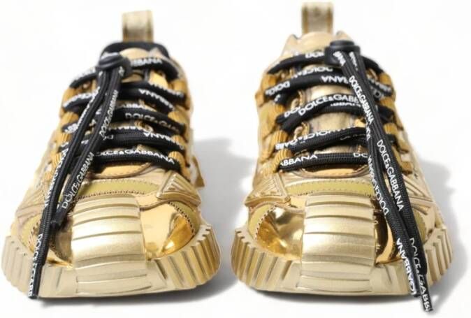 Dolce & Gabbana Luxe Goudkleurige Sneakers Yellow Dames