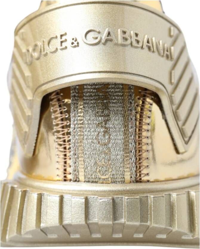 Dolce & Gabbana Luxe Goudkleurige Sneakers Yellow Dames