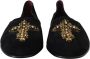 Dolce & Gabbana Zwarte Suède Gouden Kruis Instappers Schoenen Black Heren - Thumbnail 12