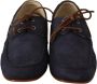 Dolce & Gabbana Blauwe lederen veterschoenen heren casual bootschoenen - Thumbnail 4