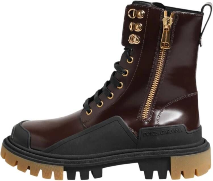 Dolce & Gabbana Luxe Leren Enkellaarzen