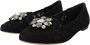 Dolce & Gabbana Zwarte Taormina Kant Kristal Platte Schoenen Black Dames - Thumbnail 3