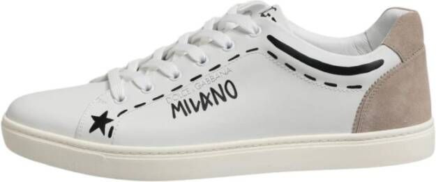 Dolce & Gabbana Luxe Leren Sneakers met Logo Details