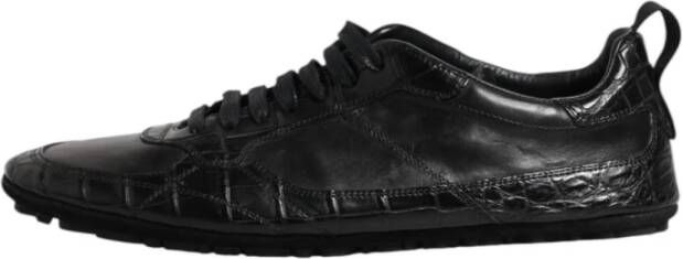Dolce & Gabbana Luxe Leren Sneakers met Rubberen Zool