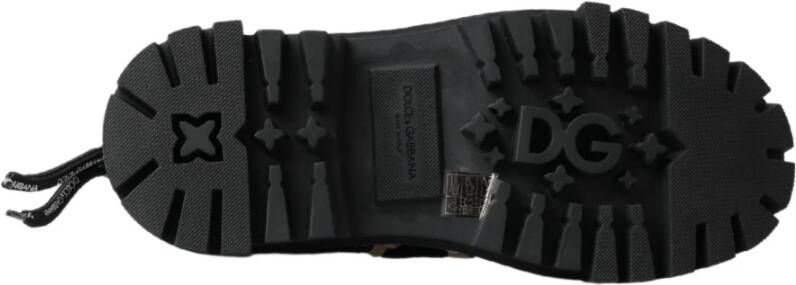 Dolce & Gabbana Luxe Trekking-geïnspireerde Sneaker Boots Black Heren