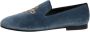 Dolce & Gabbana Luxe Velvet Logo Loafers Leren Zool - Thumbnail 2