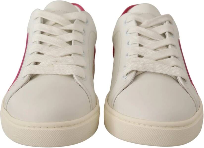 Dolce & Gabbana Luxe Witte Leren Lage Sneakers