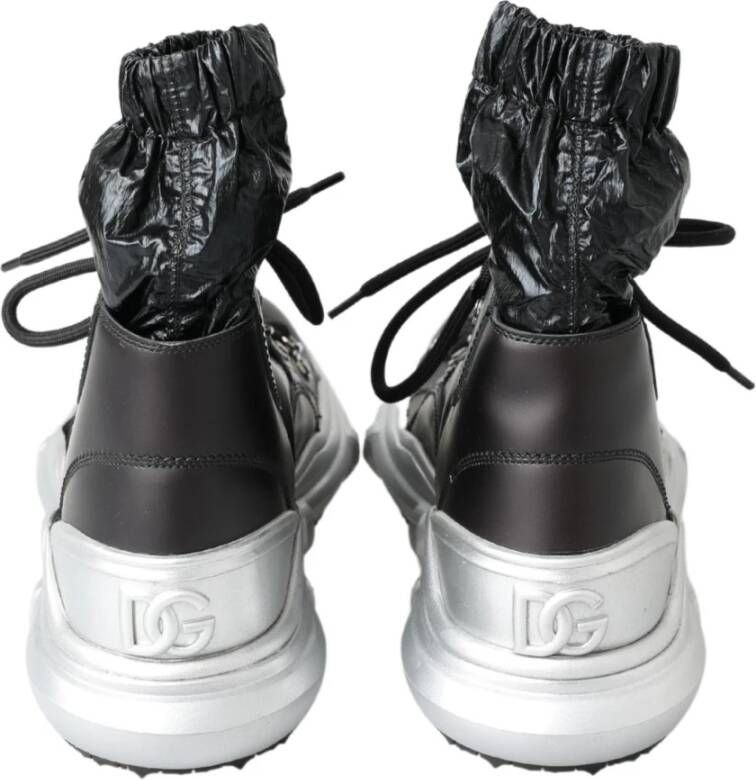 Dolce & Gabbana Luxe Zwarte High Top Sneaker Bootie Black Dames