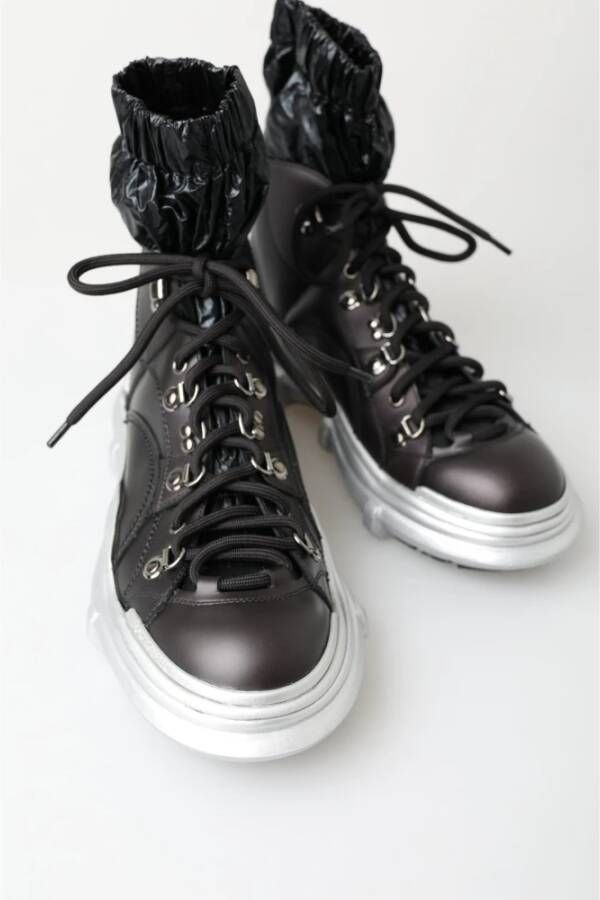 Dolce & Gabbana Luxe Zwarte High Top Sneaker Bootie Black Dames