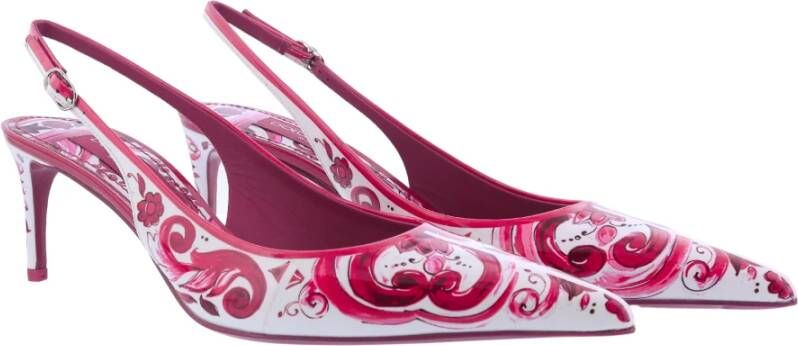 Dolce & Gabbana Maiolica Fucsia Slngbacks Roze Dames