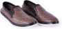Dolce & Gabbana Mannen Gevlochten Leren Platte Schoenen Brown Heren - Thumbnail 2
