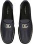 Dolce & Gabbana Marineblauwe Leren Logo Plaque Instappers Blue Heren - Thumbnail 7