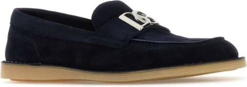 Dolce & Gabbana Marineblauwe Suède Loafers