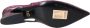 Dolce & Gabbana Maroon Zebra Lederen Slingback Hakken Multicolor Dames - Thumbnail 6