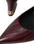 Dolce & Gabbana Maroon Zebra Lederen Slingback Hakken Multicolor Dames - Thumbnail 8